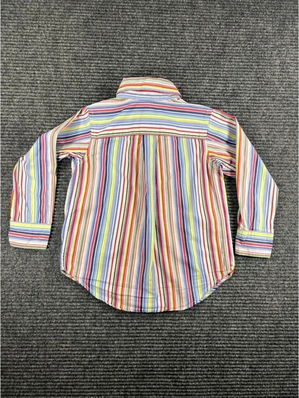 Ralph Lauren Boys 2T Multicolor Striped Long Sleeve Button-Up Cotton Dress Shirt